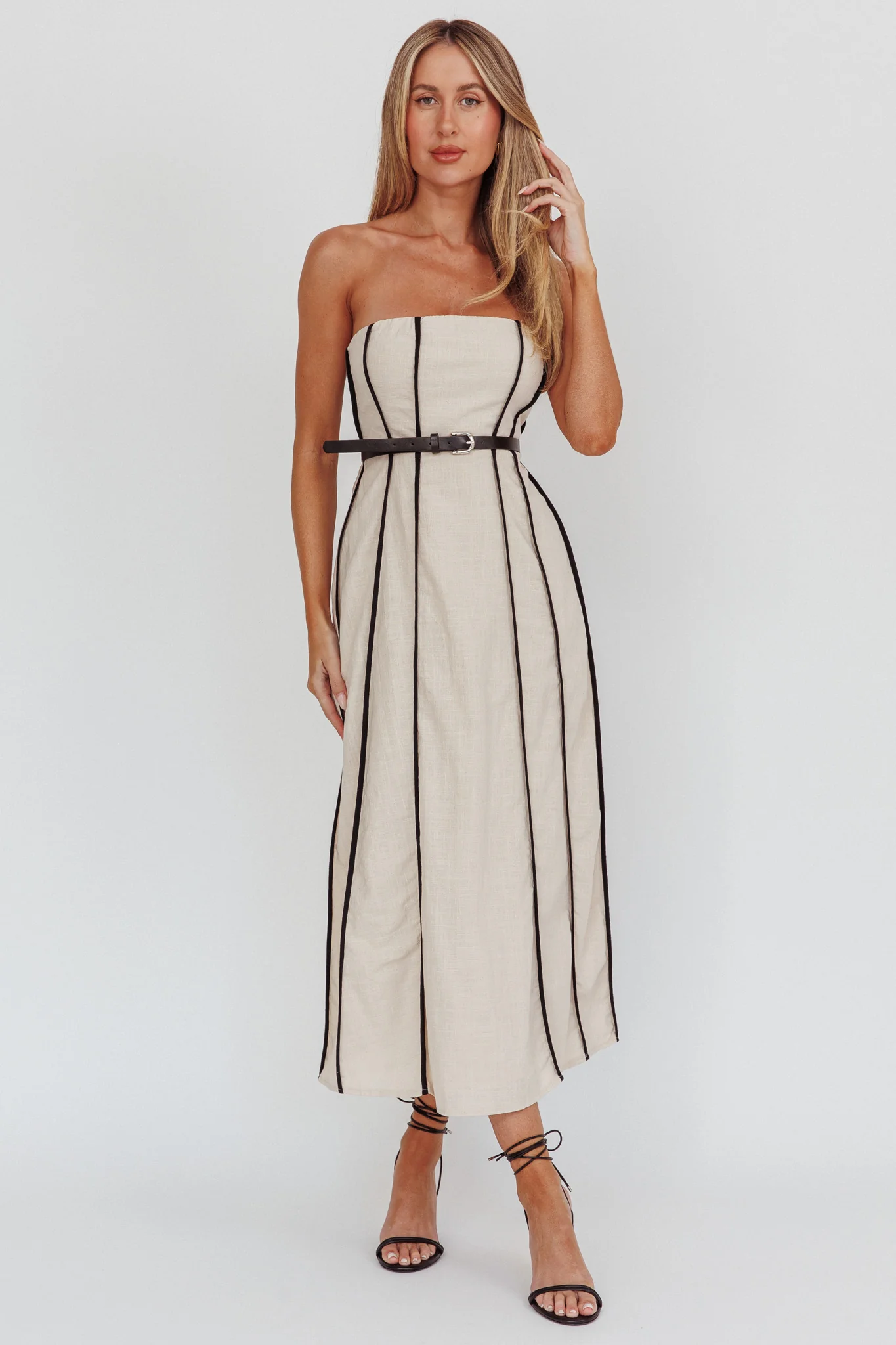 black ruffle dress Embellished – LabelSwish Sleeveless Plus Size A-Line COLOR:Black size_one size