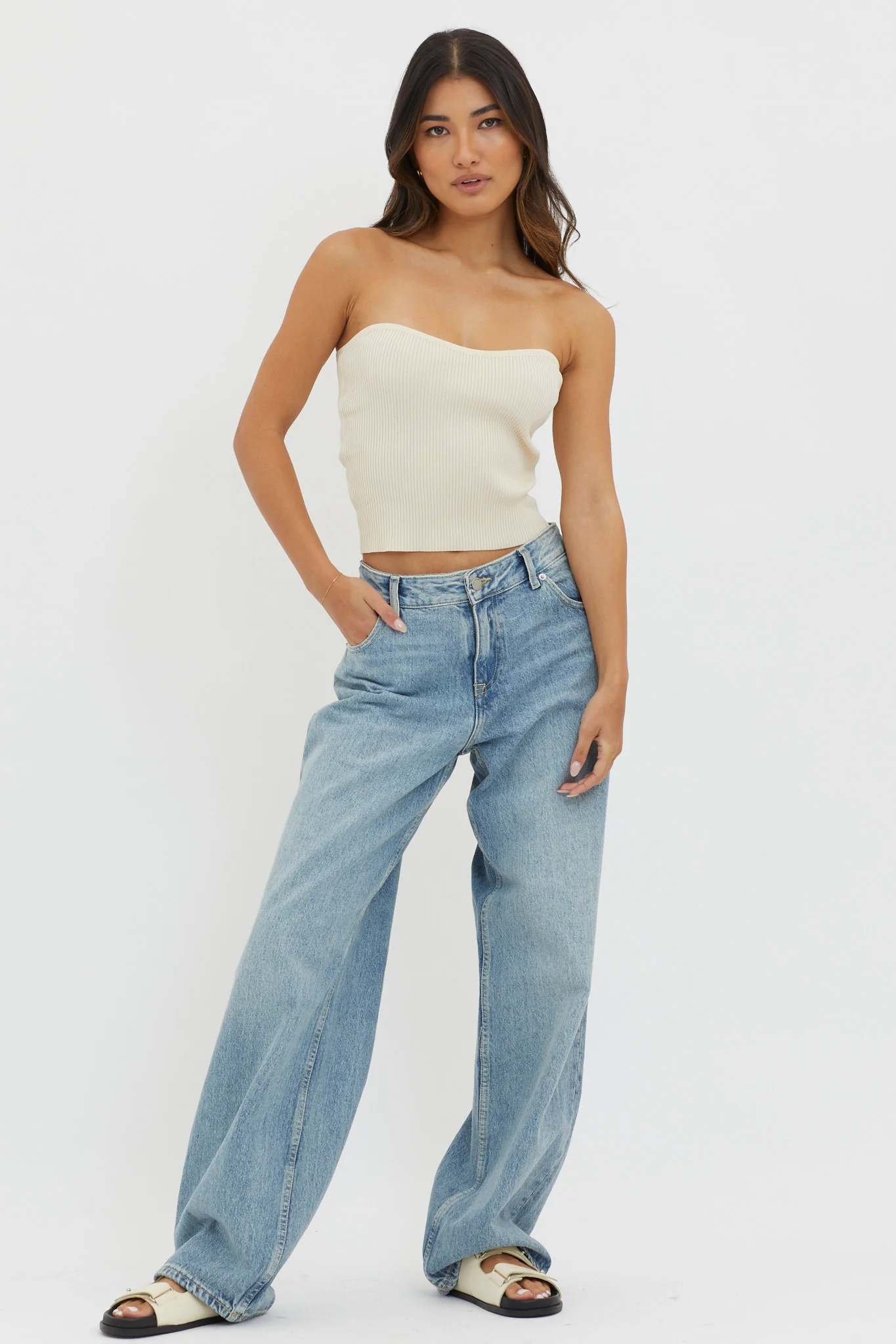 16791-flora-strapless-knit-top-cream-3.webp Flora Strapless Knit Top Cream