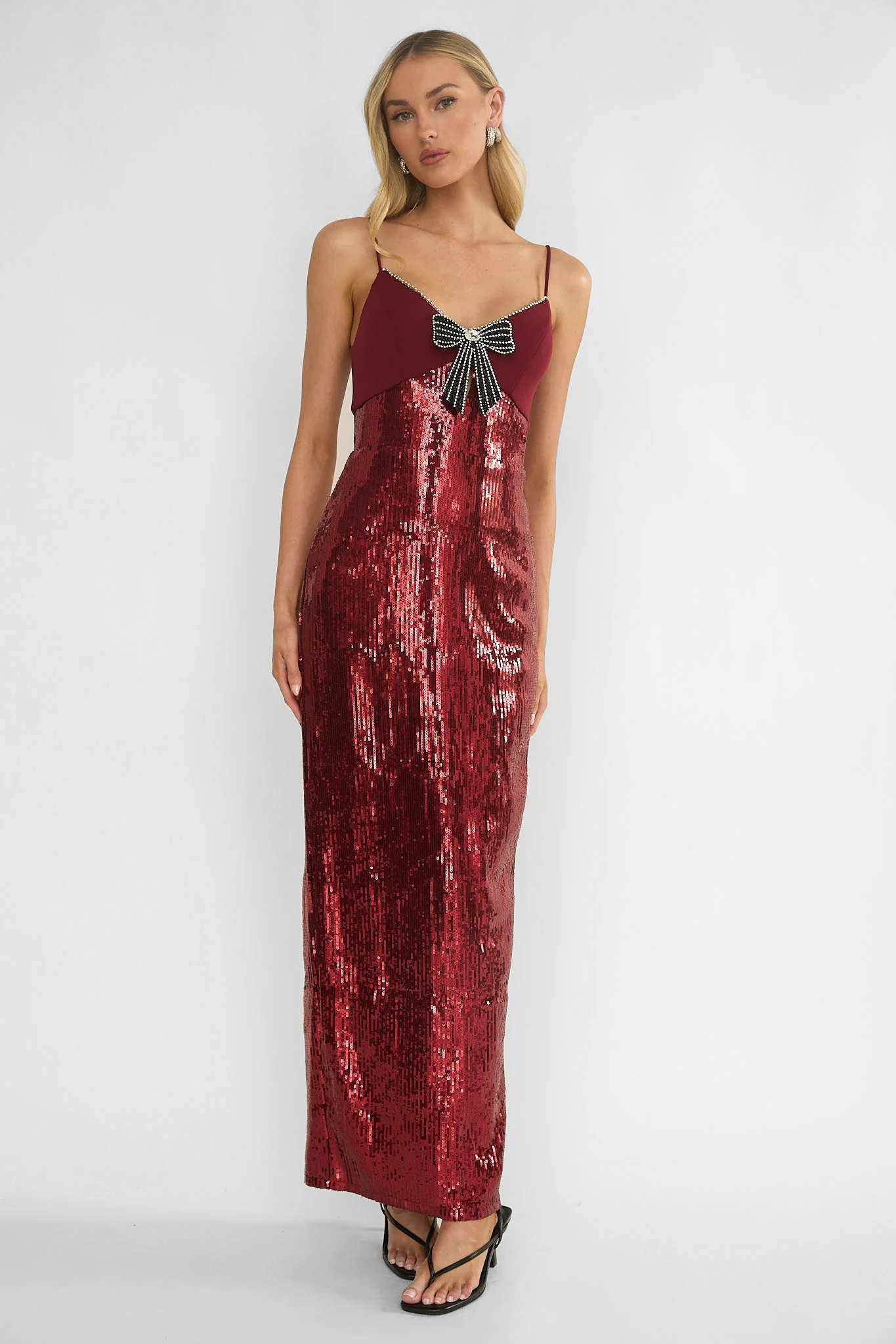 5636-nolani-sequin-bow-diamante-maxi-dress-wine-2.webp Nolani Sequin Bow & Diamante Maxi Dress Wine