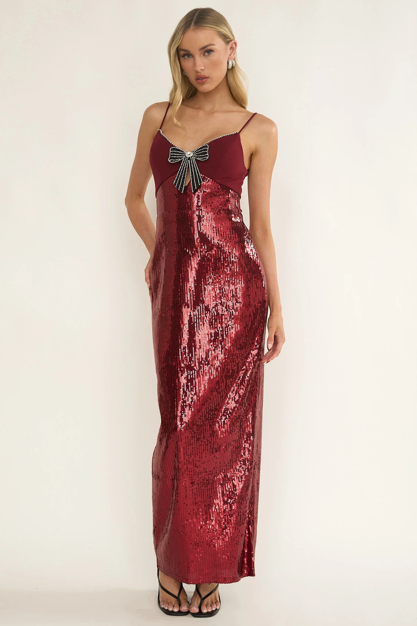 5636-nolani-sequin-bow-diamante-maxi-dress-wine-5.webp Nolani Sequin Bow & Diamante Maxi Dress Wine
