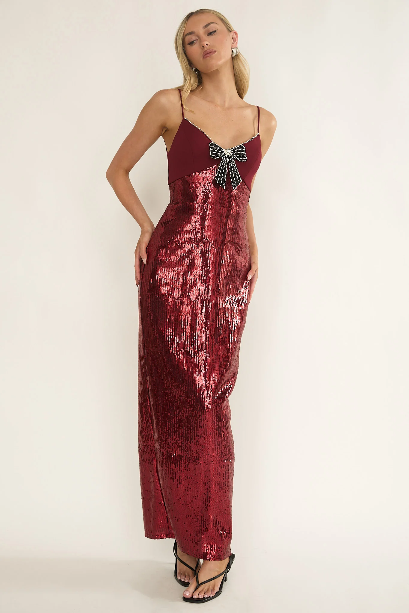 5636-nolani-sequin-bow-diamante-maxi-dress-wine-6.webp Nolani Sequin Bow & Diamante Maxi Dress Wine