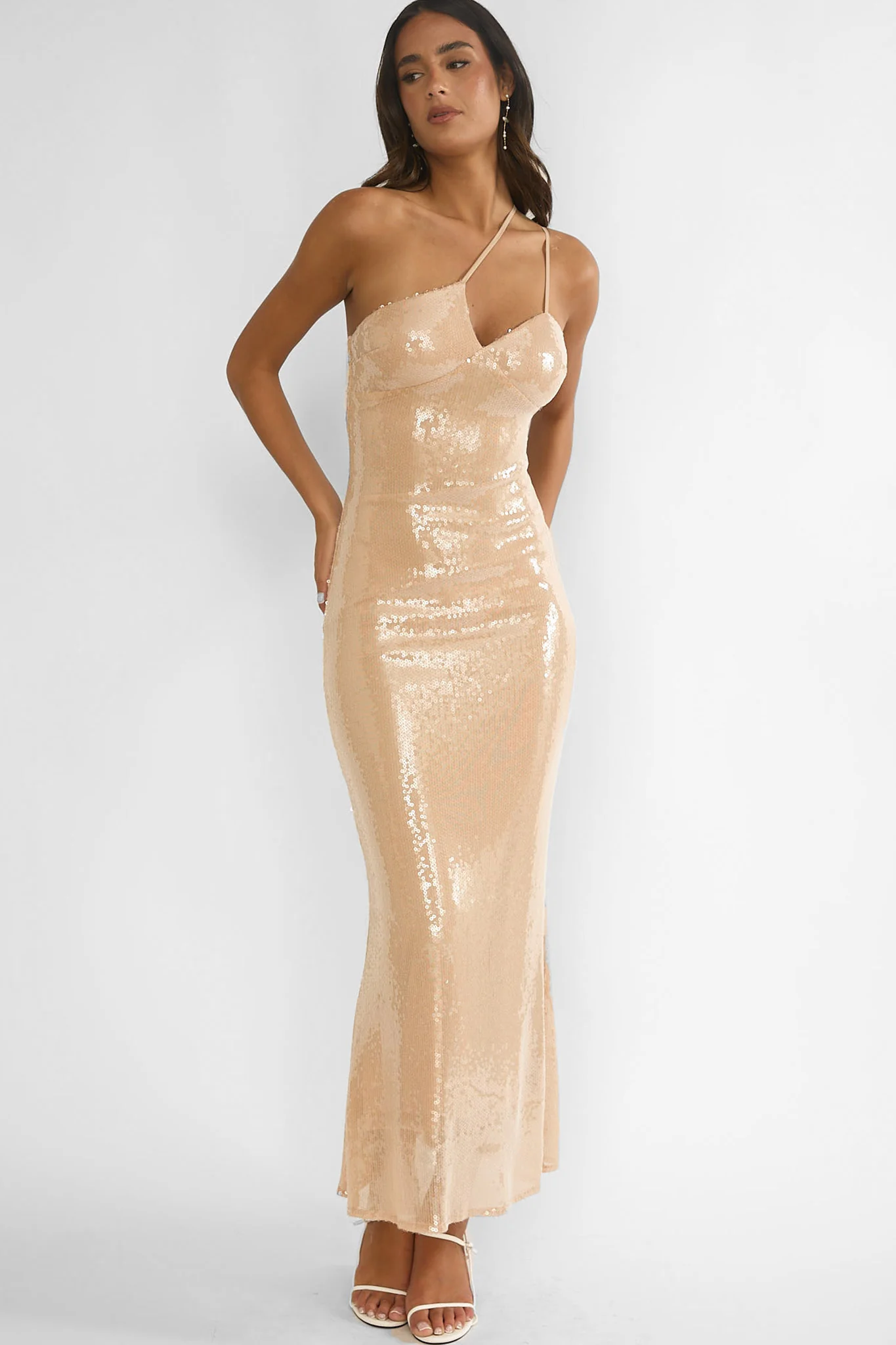 5816-roselyn-one-shoulder-sequin-maxi-dress-latte-1.webp Roselyn One-Shoulder Sequin Maxi Dress Latte