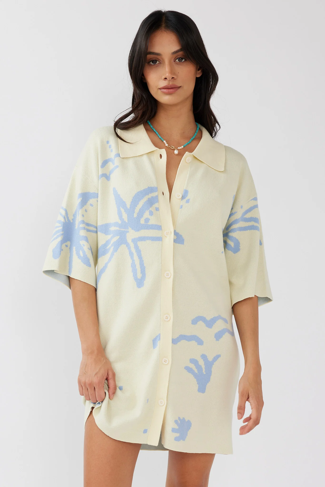 6398-nalani-button-up-knit-dress-lemon-baby-blue-1.webp Nalani Button Up Knit Dress Lemon/Baby Blue