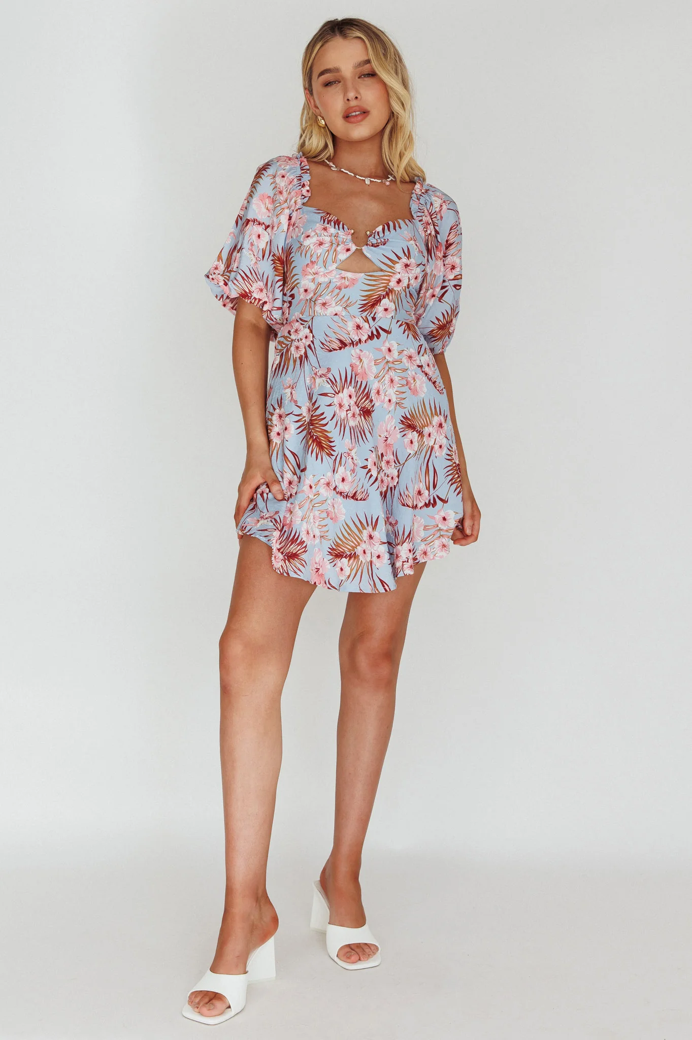 6446-alpha-cut-out-bodice-mini-dress-floral-blue-6.webp Alpha Cut-Out Bodice Mini Dress Floral Blue
