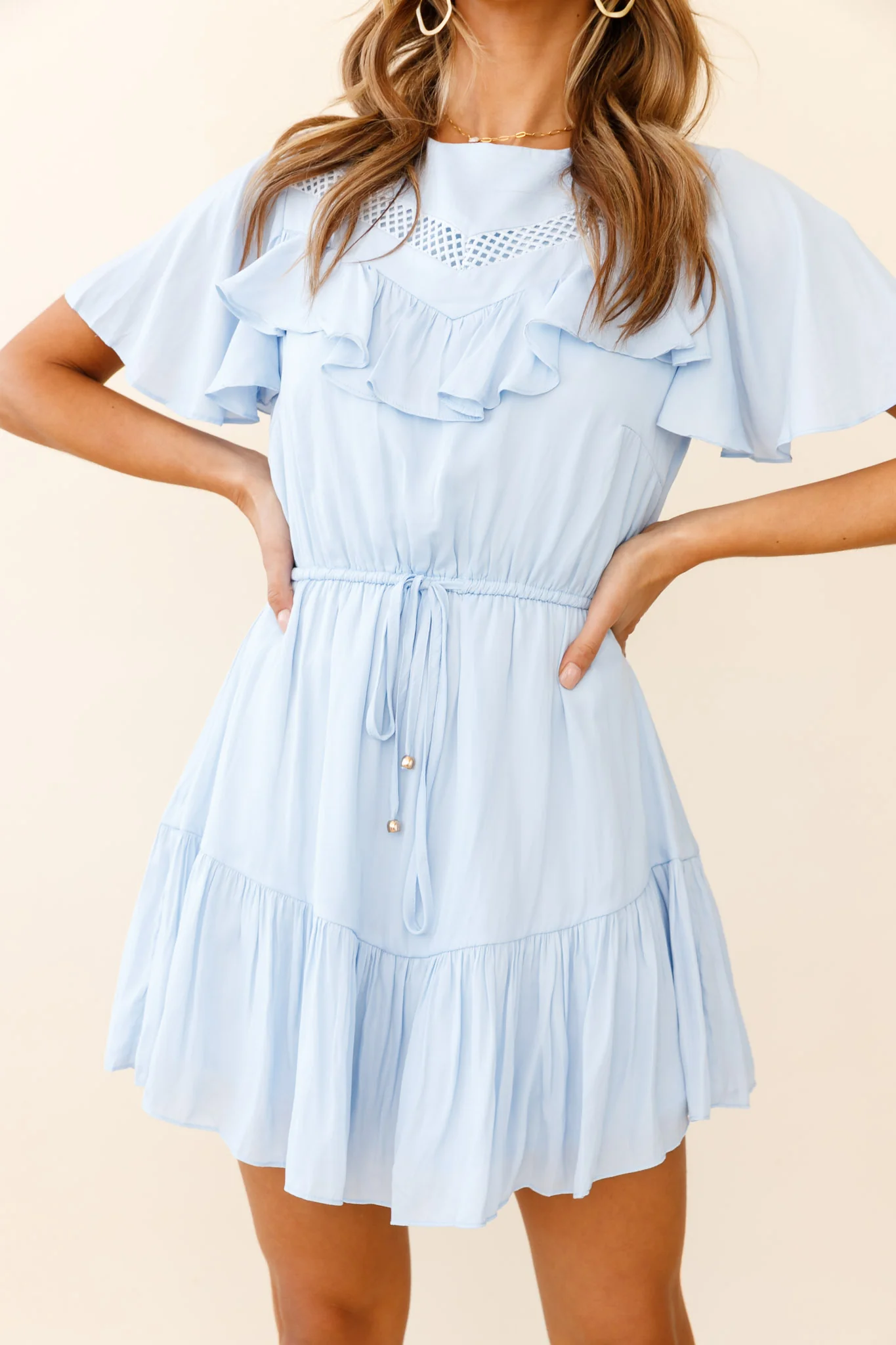6568-forever-free-angel-sleeve-drawstring-waist-dress-steel-blue-4.webp Forever Free Angel Sleeve Drawstring Waist Dress Steel Blue